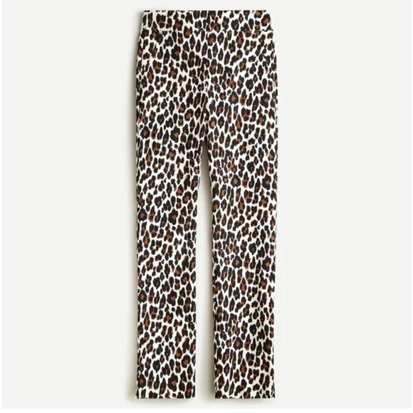 J. Crew High Rise Remi Pant in Leopard Print - Picture 1 of 8